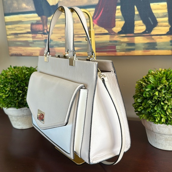 KATE SPADE ♠️ New York "CHANTELLE" WALTER PLACE PEBBLE LEATHER SATCHEL BAG GUC - Picture 6 of 16